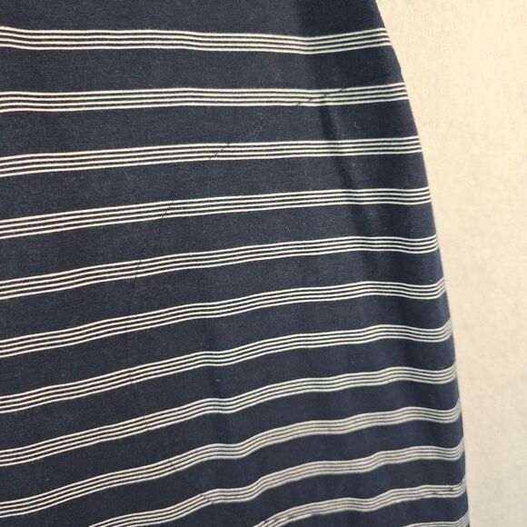 HANG TEN Short Sleeve Knit Dress Women's Size XL Navy Stripe UPF 50+ Beach - Picture 3 of 10